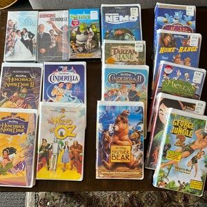 Disney plus other VHS movies. All in good condition 16 total. Great for campers